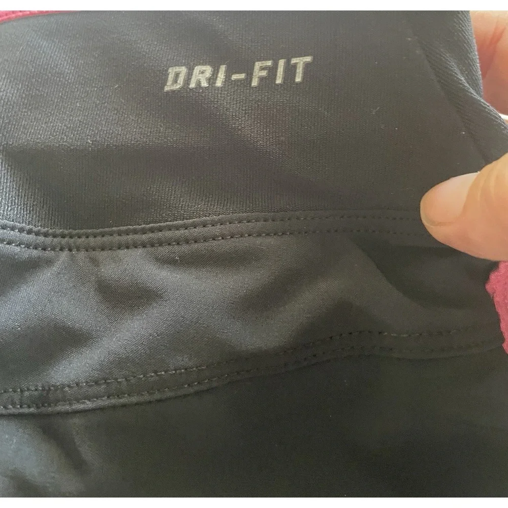 Nike Dri-Fit Athletic Running Skort Skirt Built In Shorts Black Pink Women's L